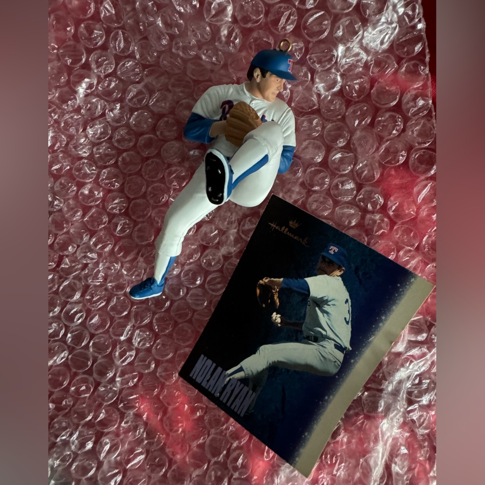 Vintage KEEPSAKE the Label tree ornaments ⚾️ players Nolan Ryan & Hank Aaron nwt - Picture 8 of 12
